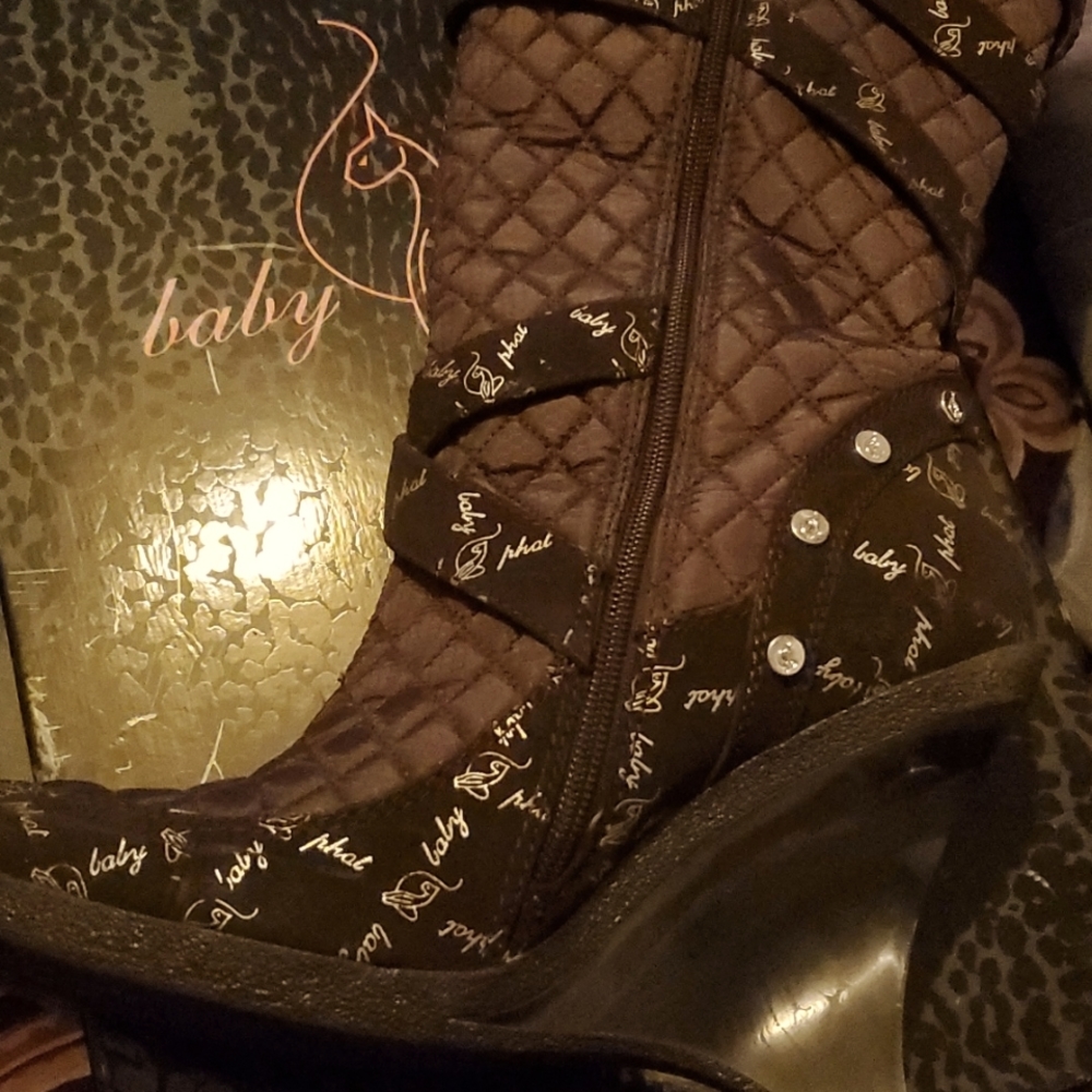 Baby Phat Women's Odessa Brown Faux Fur Boots